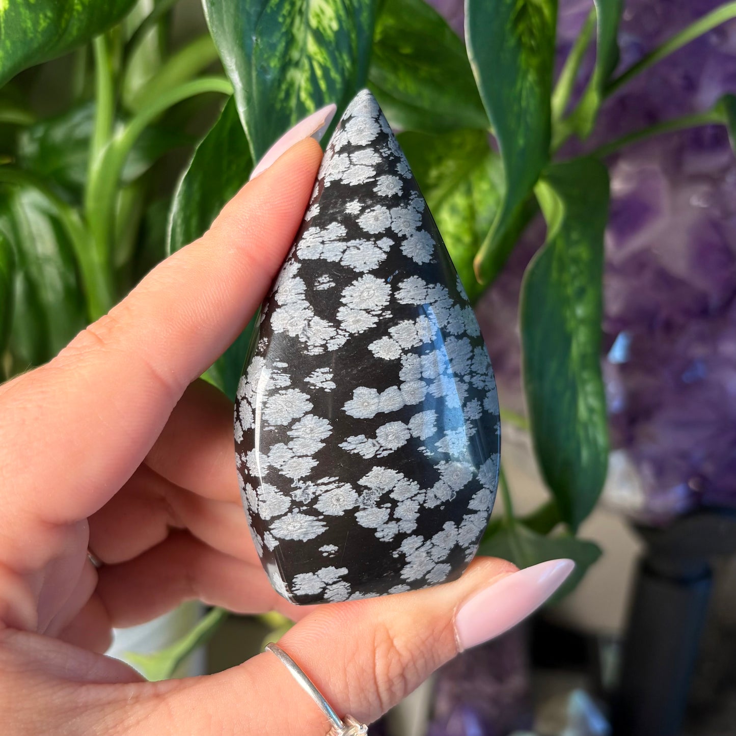 SNOWFLAKE OBSIDIAN FREEFORM - 15