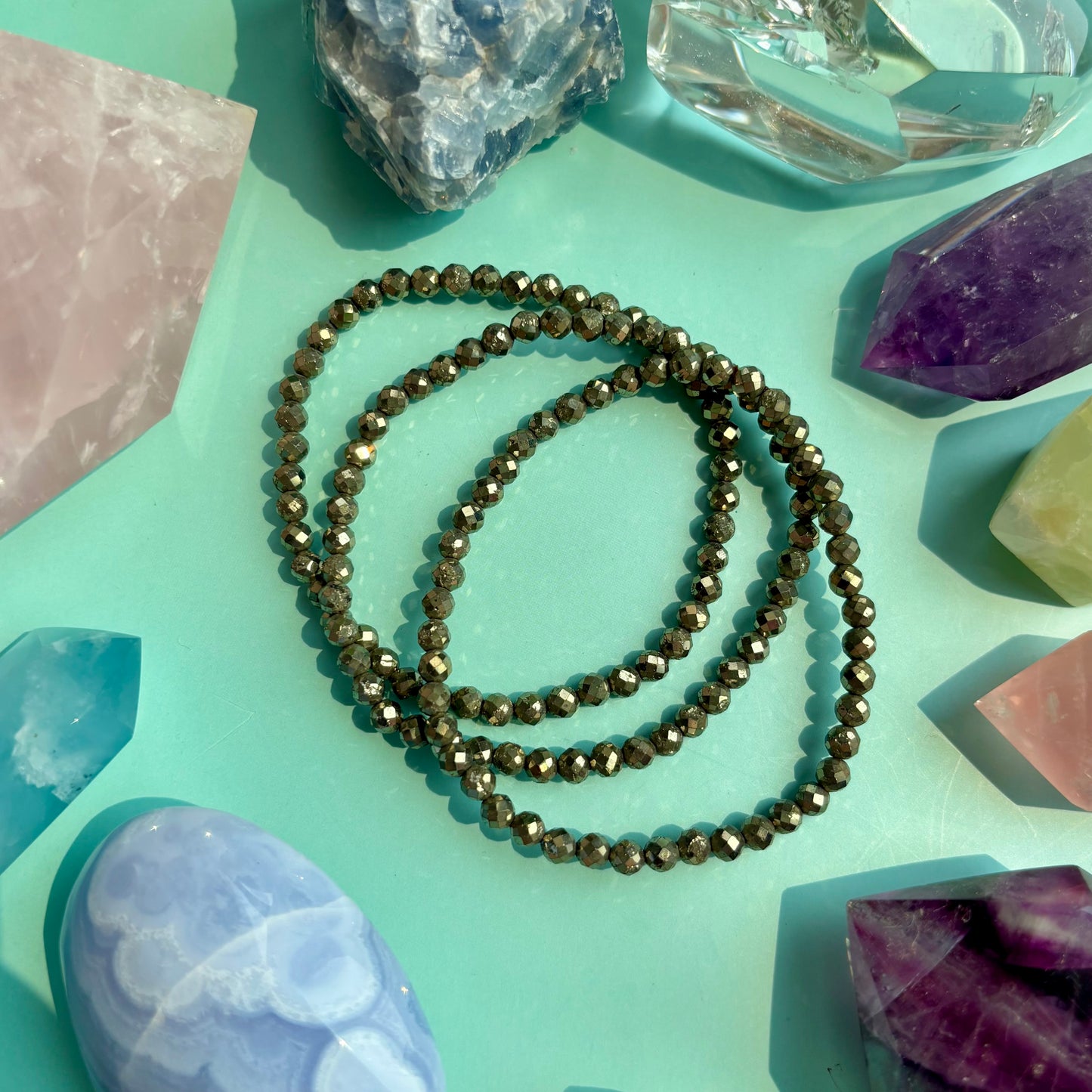PYRITE BRACELET - FACETED