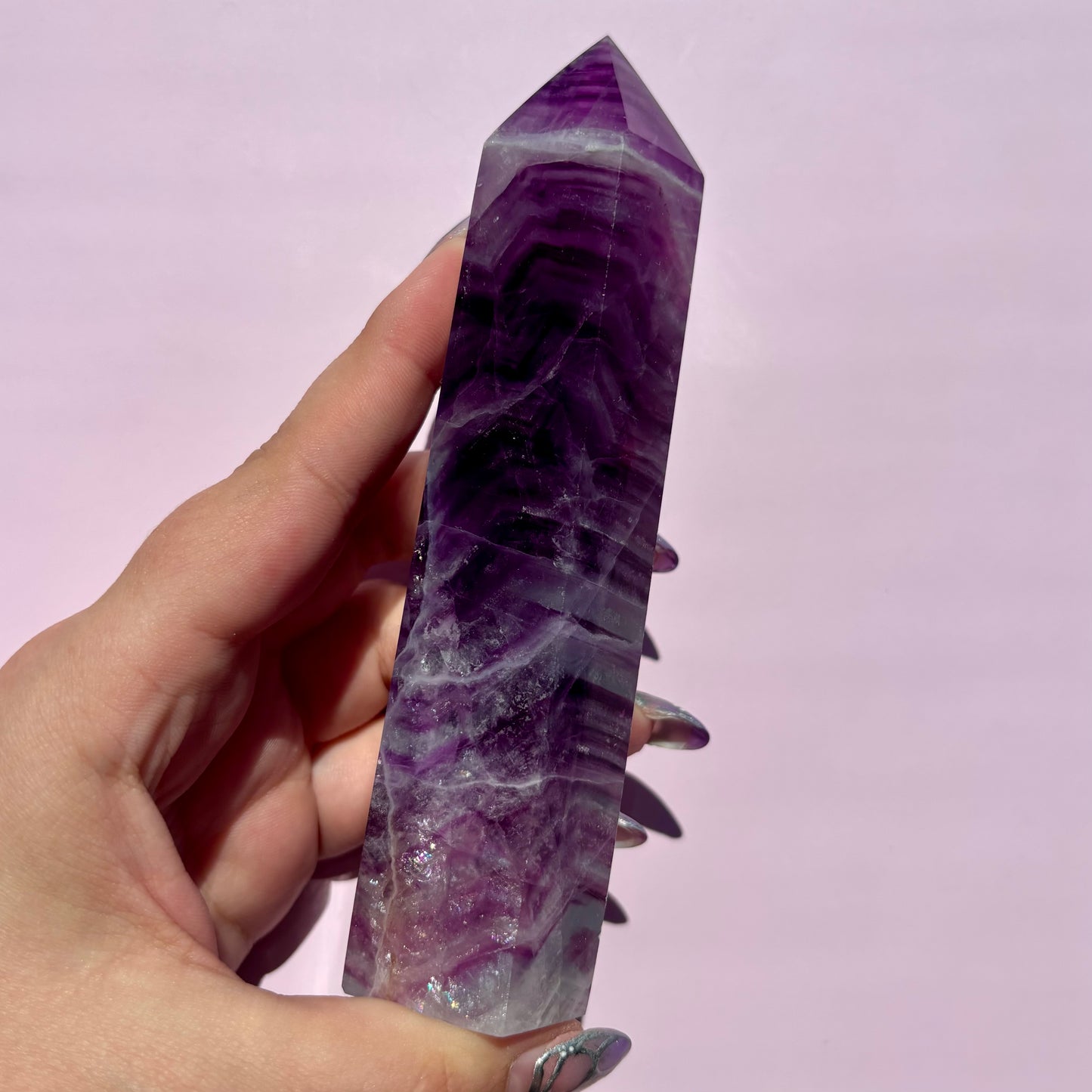 LARGE PURPLE FLUORITE TOWERS