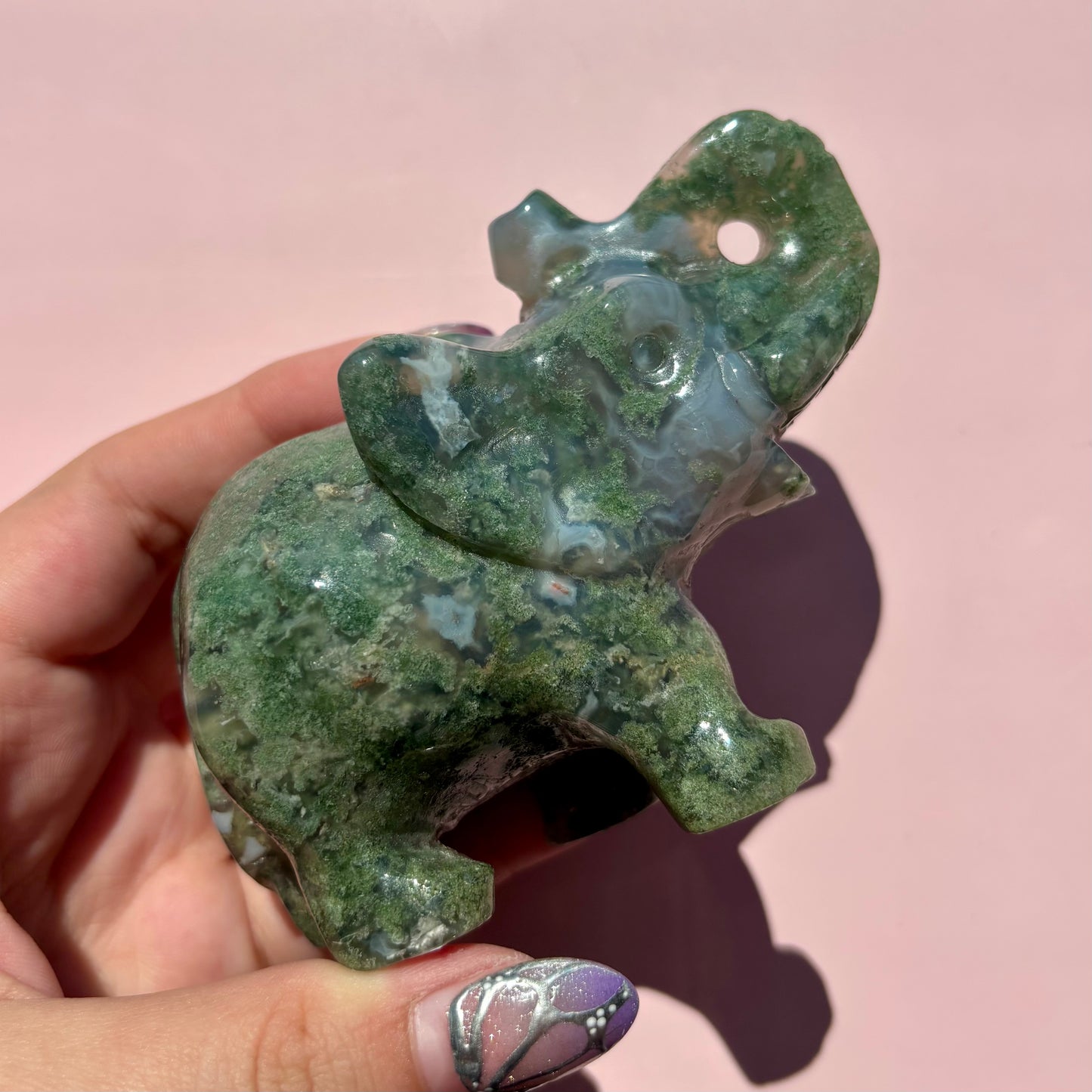 MOSS AGATE ELEPHANTS