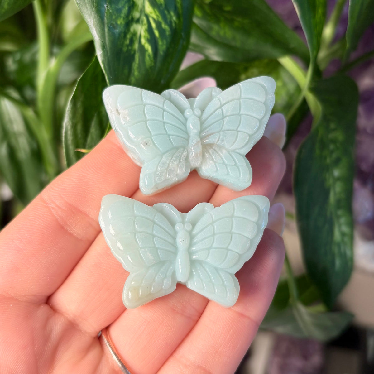 SKY BLUE QUARTZ BUTTERFLY