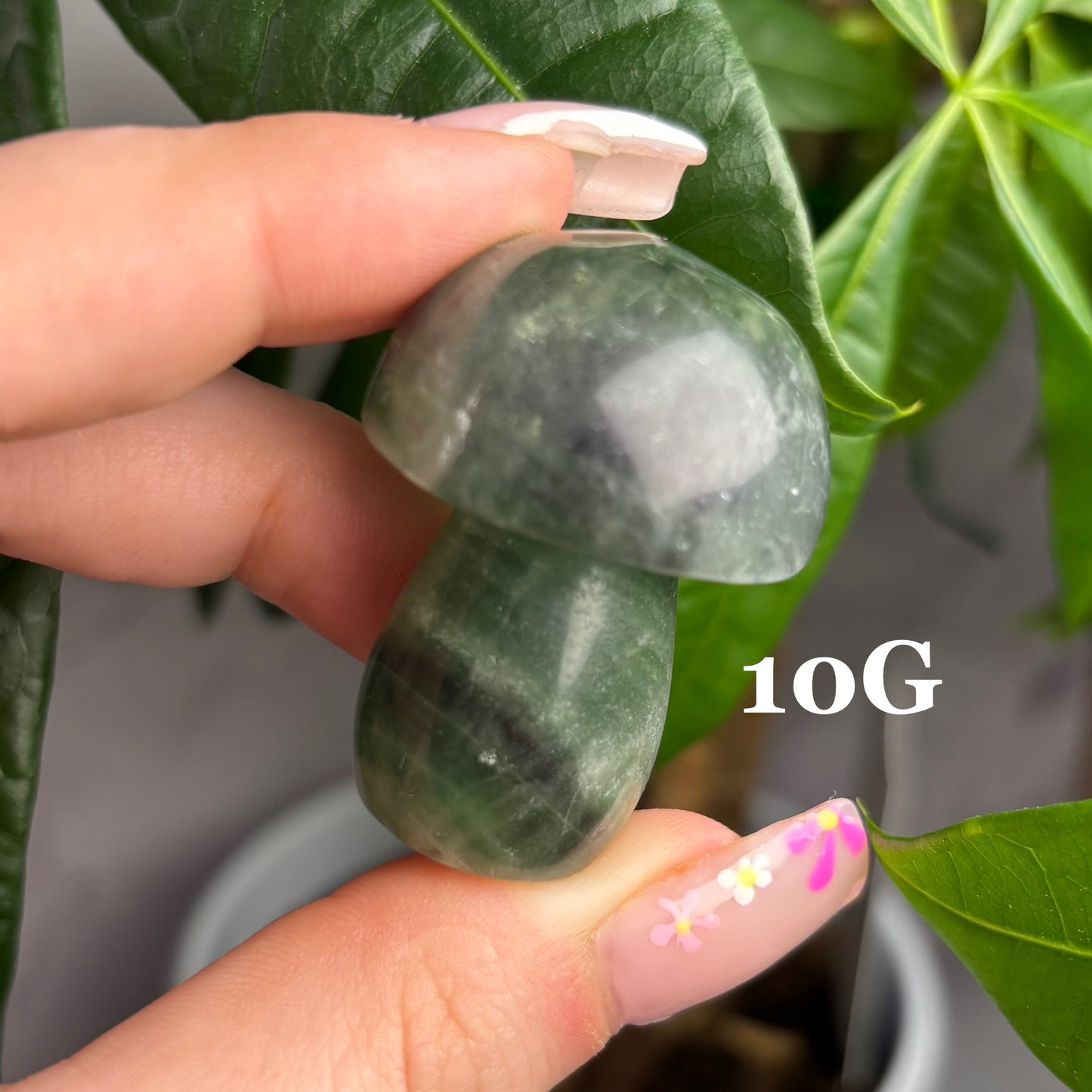 GREEN FLUORITE MUSHROOM