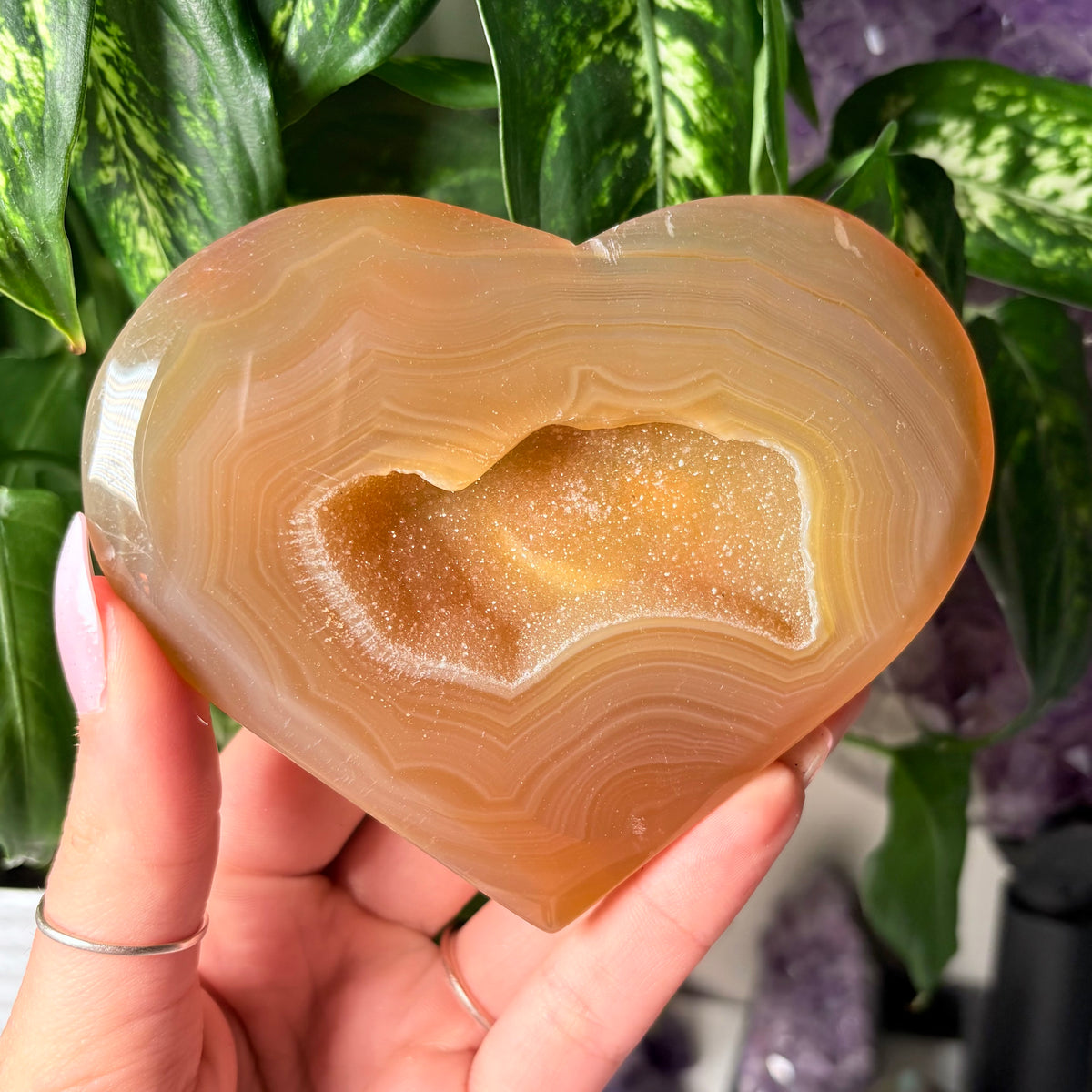 AGATE DRUZY HEARTS