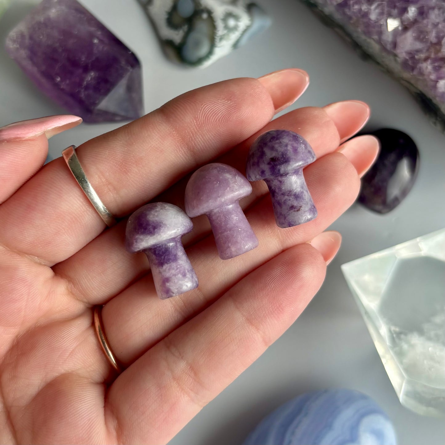 LEPIDOLITE MUSHROOM - SMALL