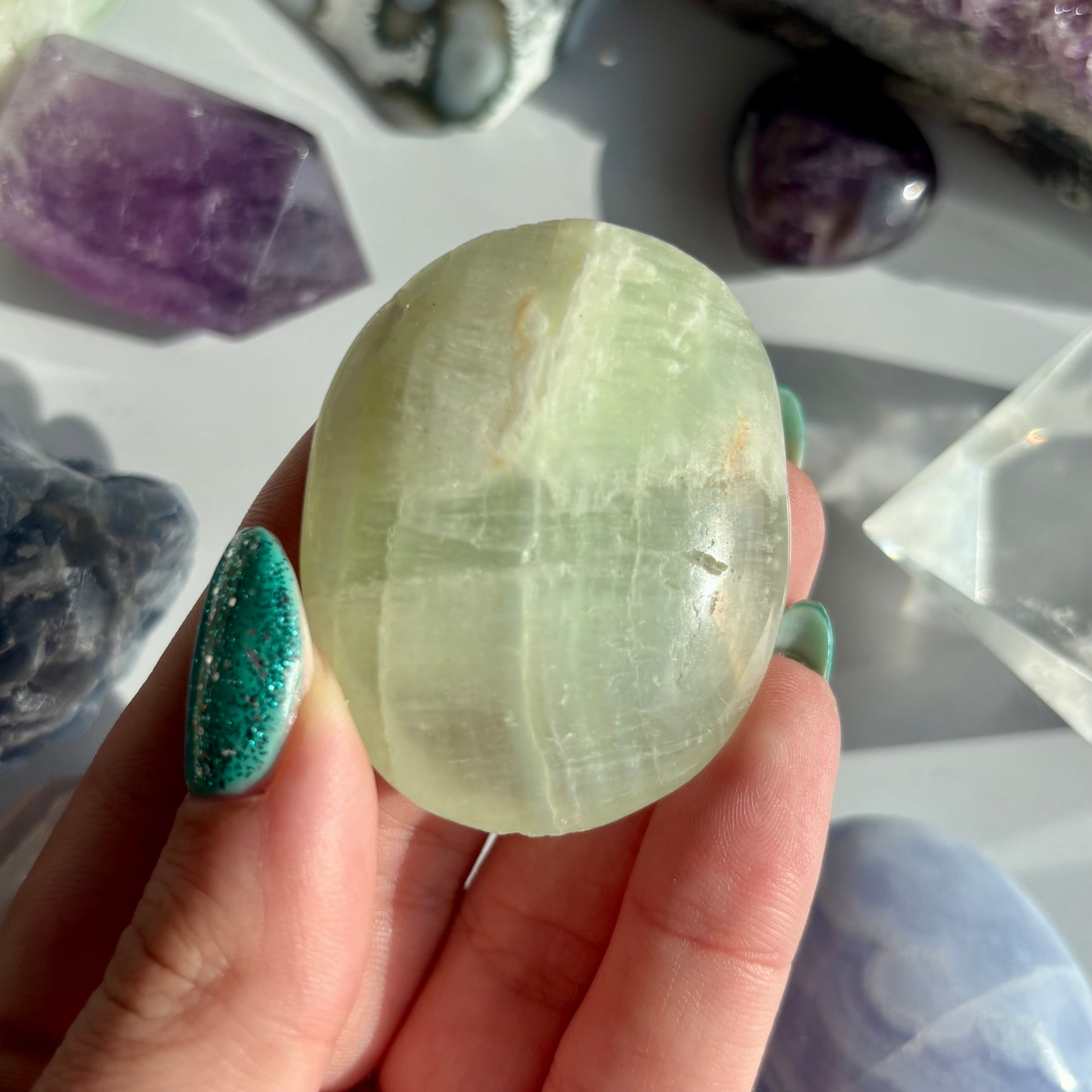 PISTACHIO CALCITE PALMSTONE