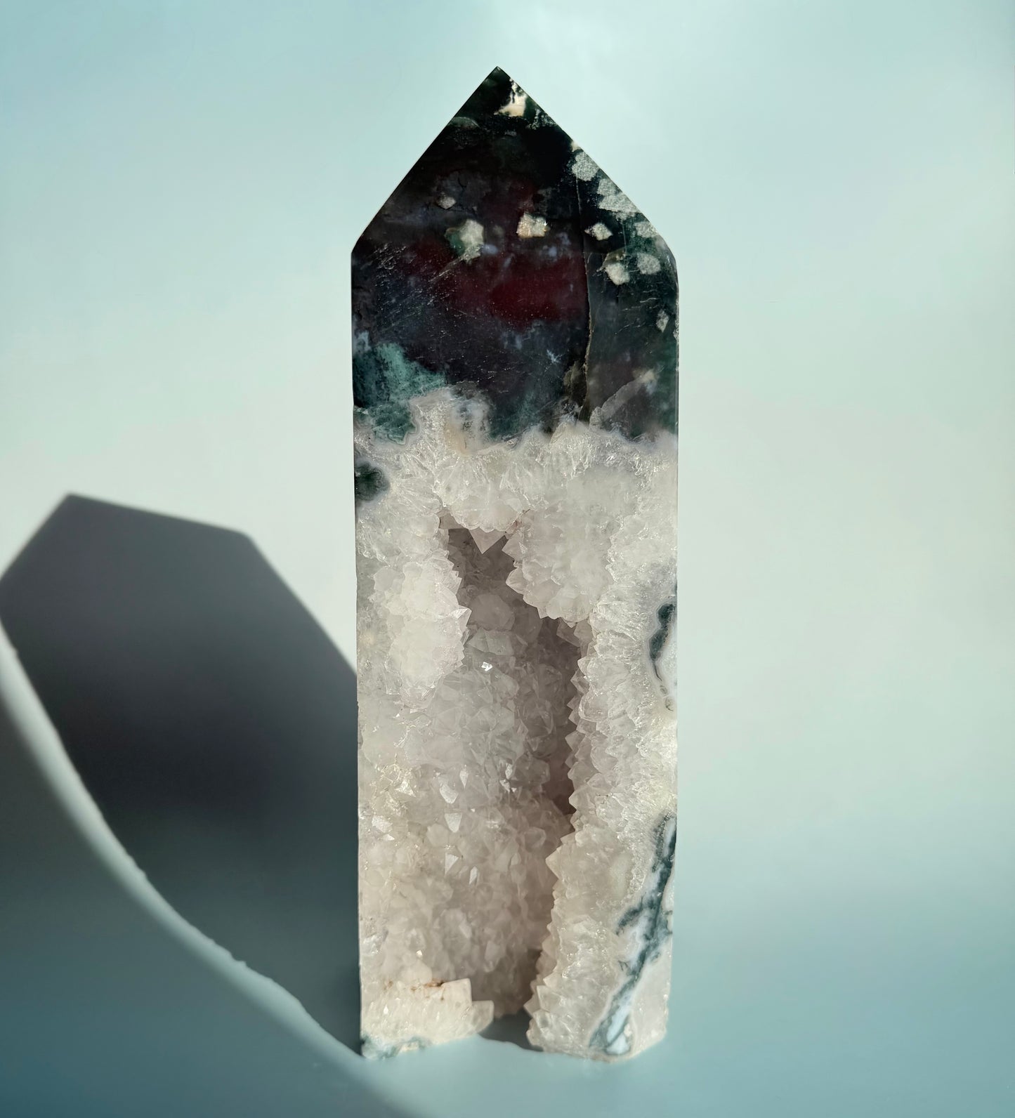 MOSS AGATE DRUZY TOWER - 365