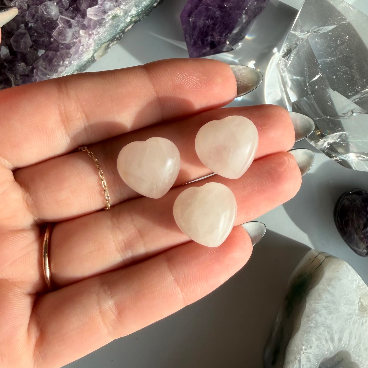 ROSE QUARTZ MINI HEART