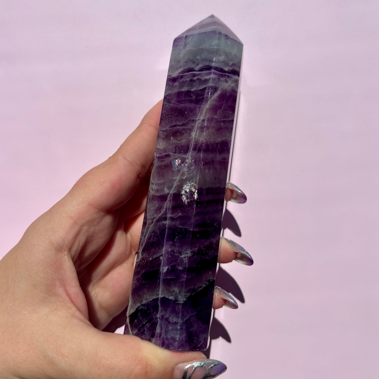 LARGE PURPLE FLUORITE TOWERS