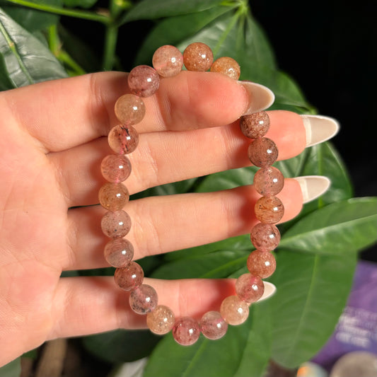 STRAWBERRY QUARTZ BRACELET (8MM) 🍓