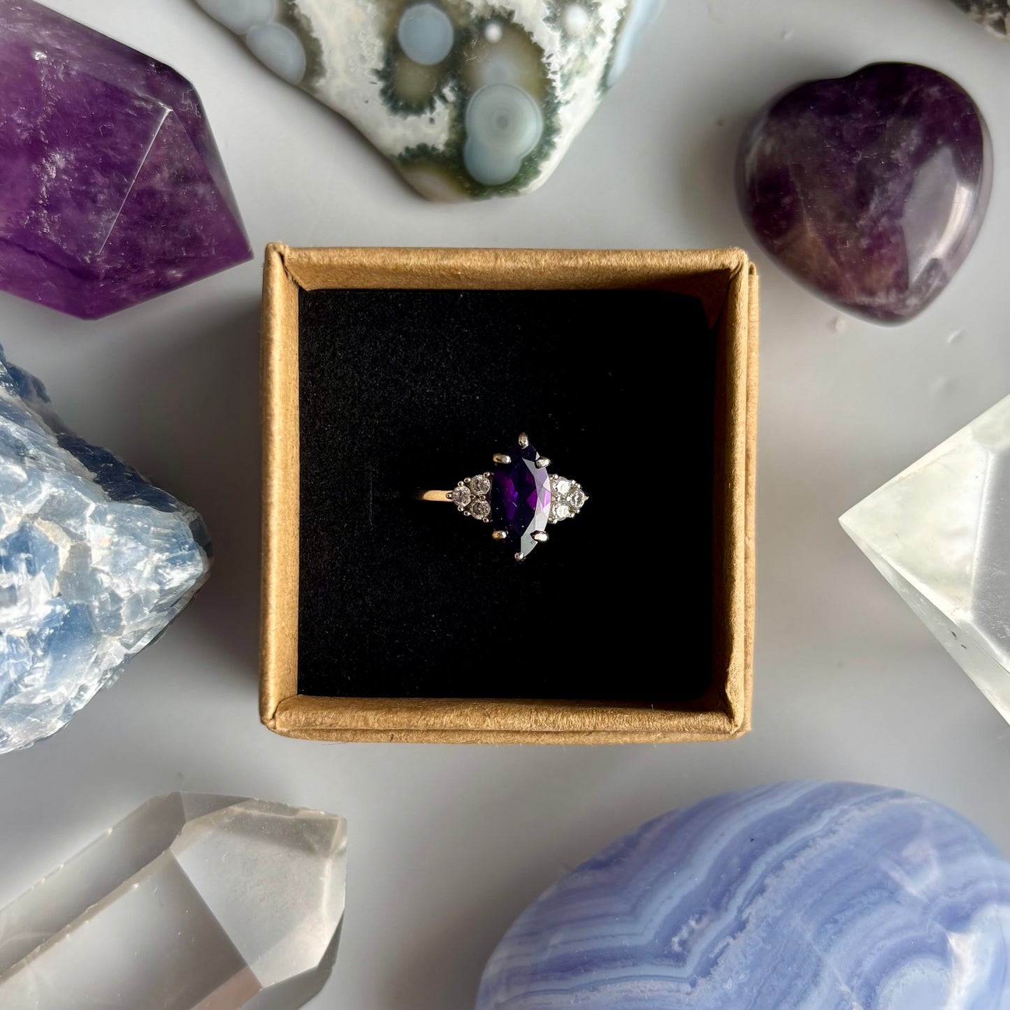 FACETED AMETHYST RING