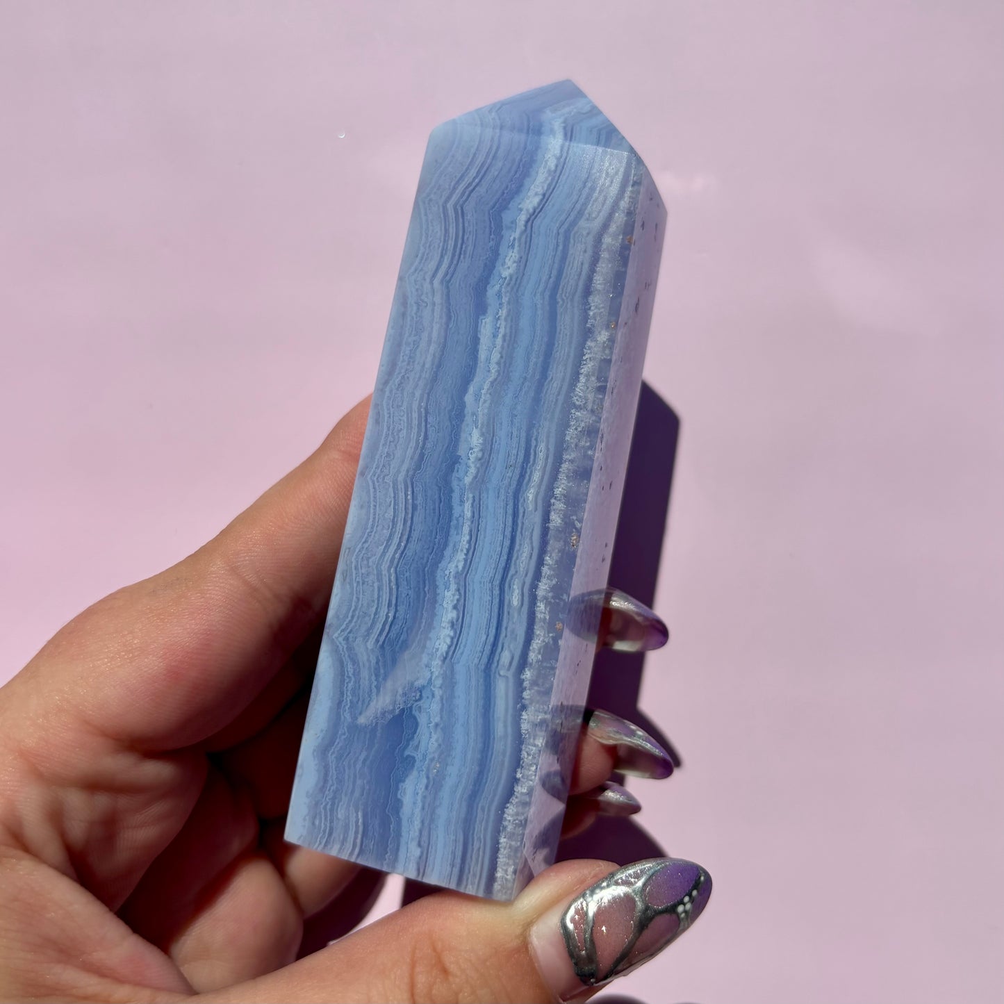 BLUE LACE AGATE TOWERS