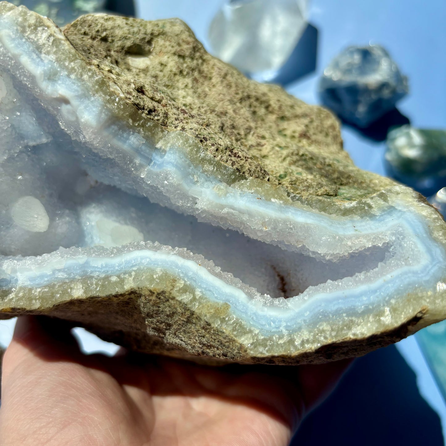 DRUZY BLUE CHALCEDONY GEODE - 230