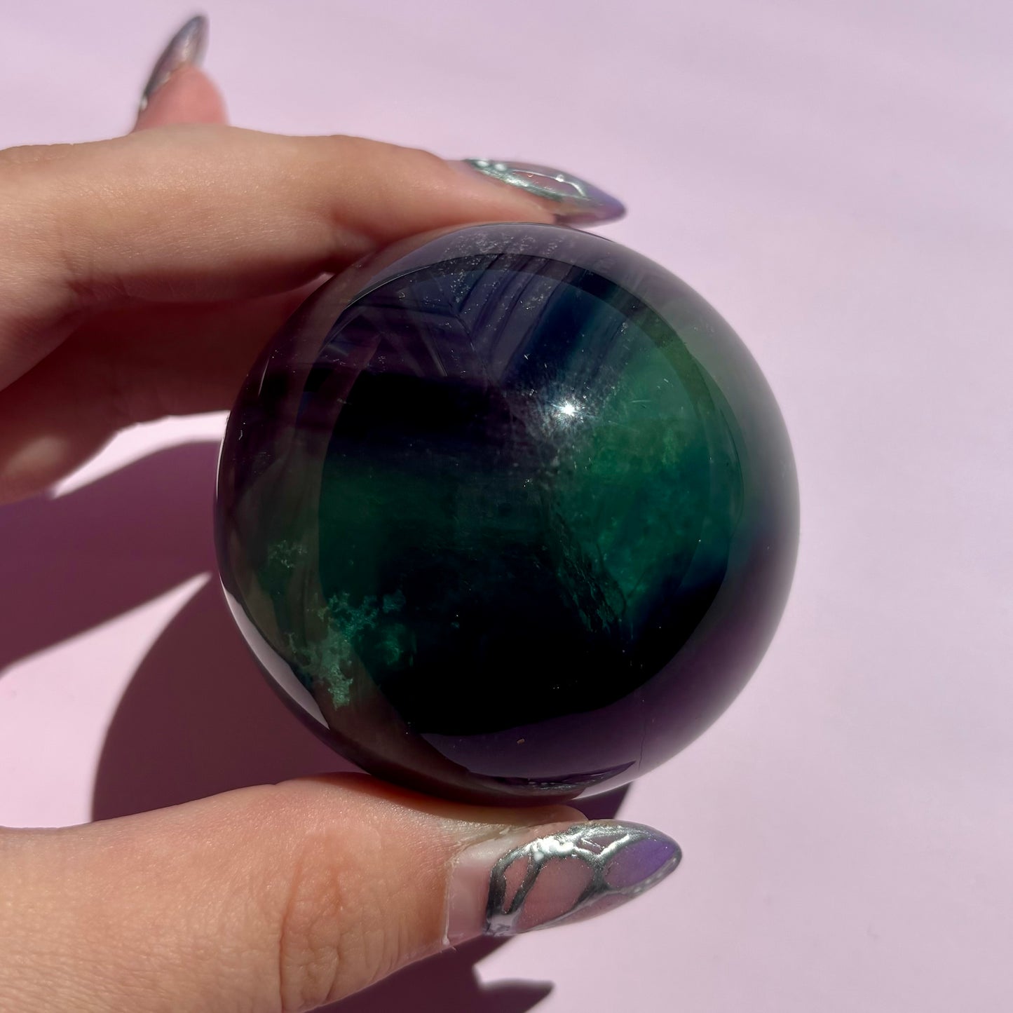 BLUE FLUORITE SPHERES