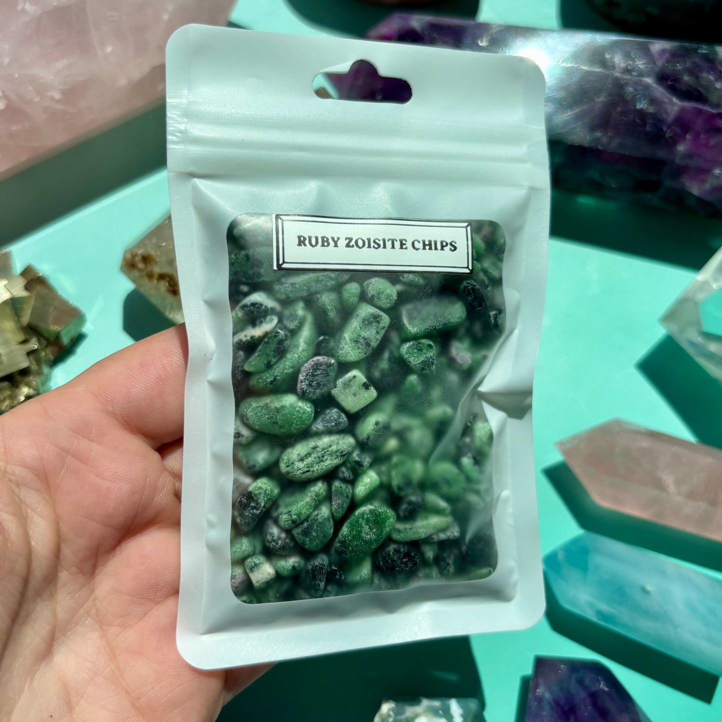 RUBY ZOISITE CHIPS - (100g)