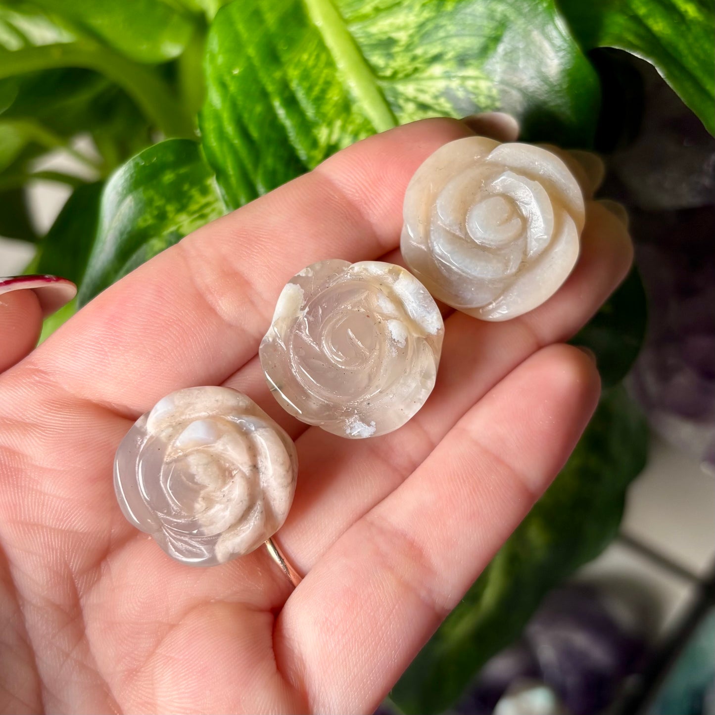 FLOWER AGATE ROSE - MINI
