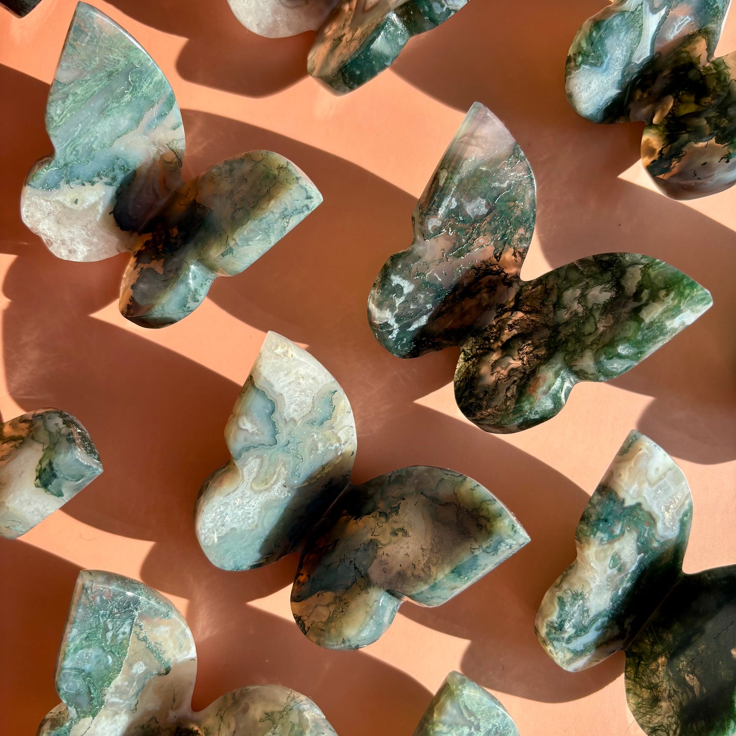 MOSS AGATE BUTTERFLY