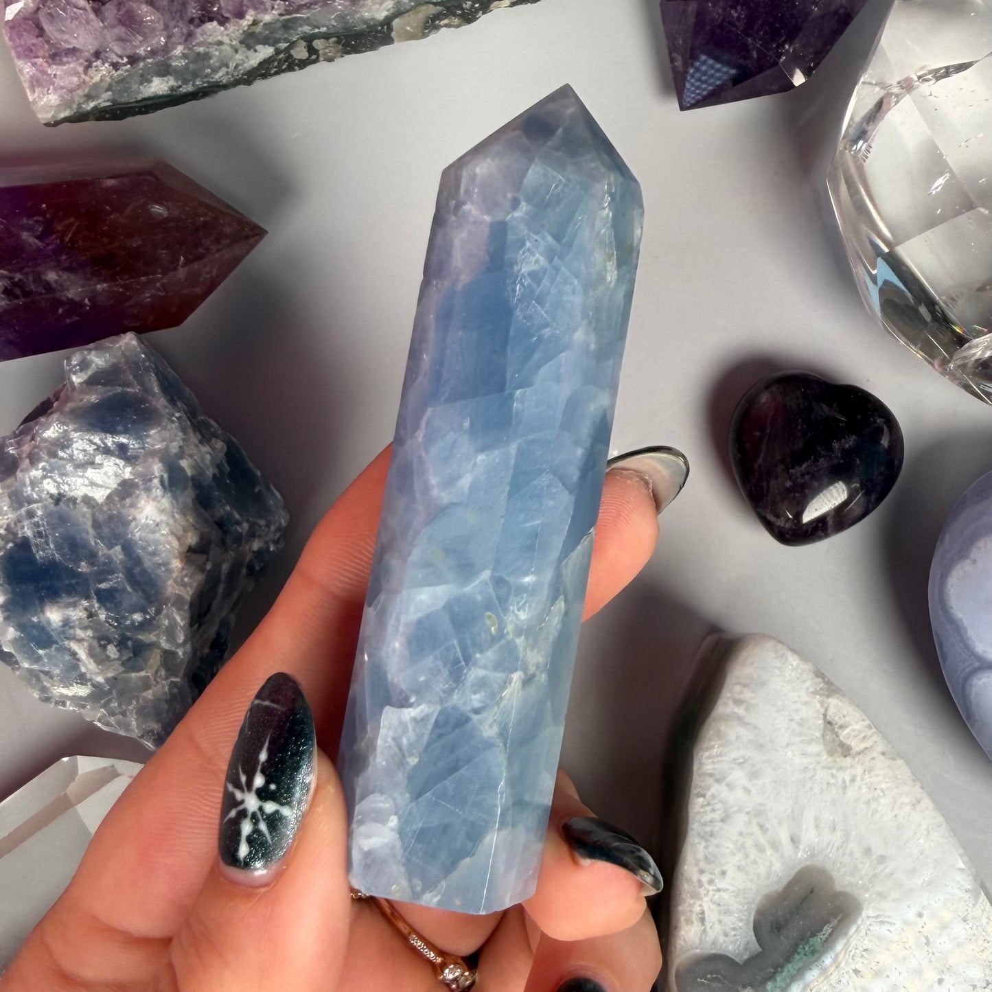 BLUE CALCITE TOWER