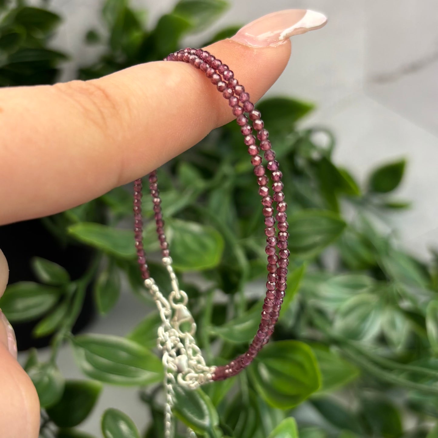 GARNET BRACELET (ADJUSTABLE)