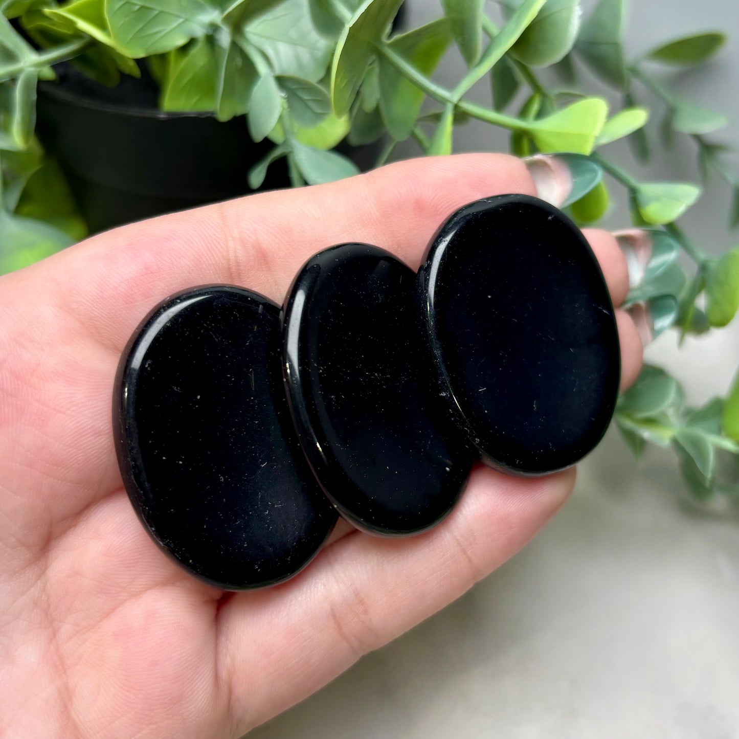 BLACK OBSIDIAN WORRYSTONE