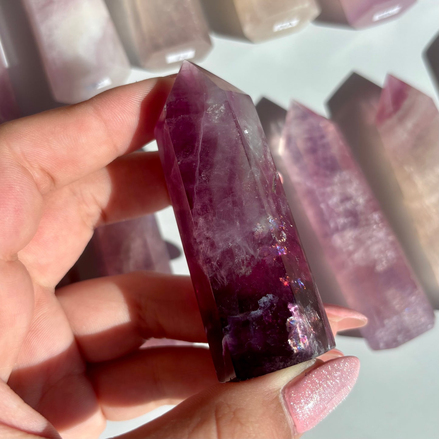 PURPLE FLUORITE TOWERS