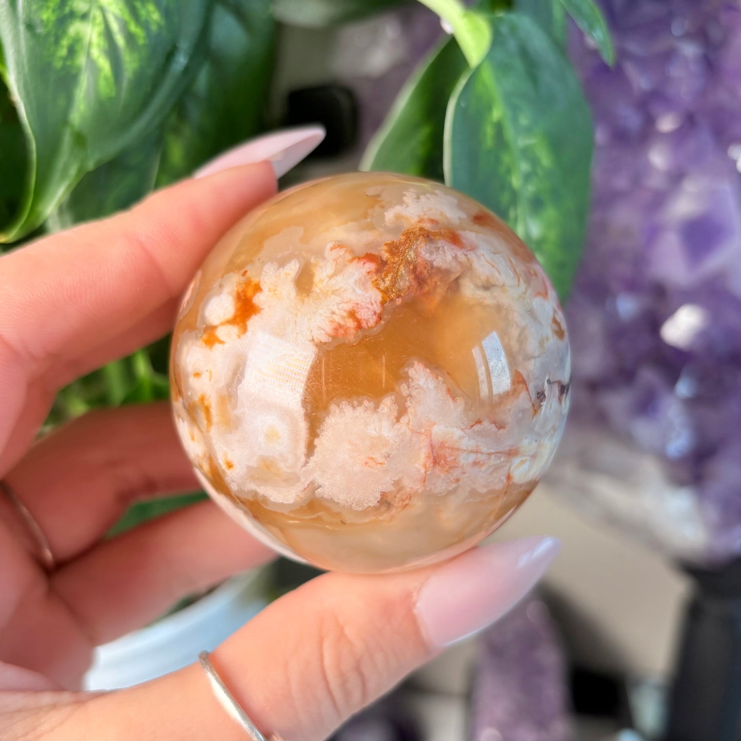 FLOWER AGATE SPHERE
