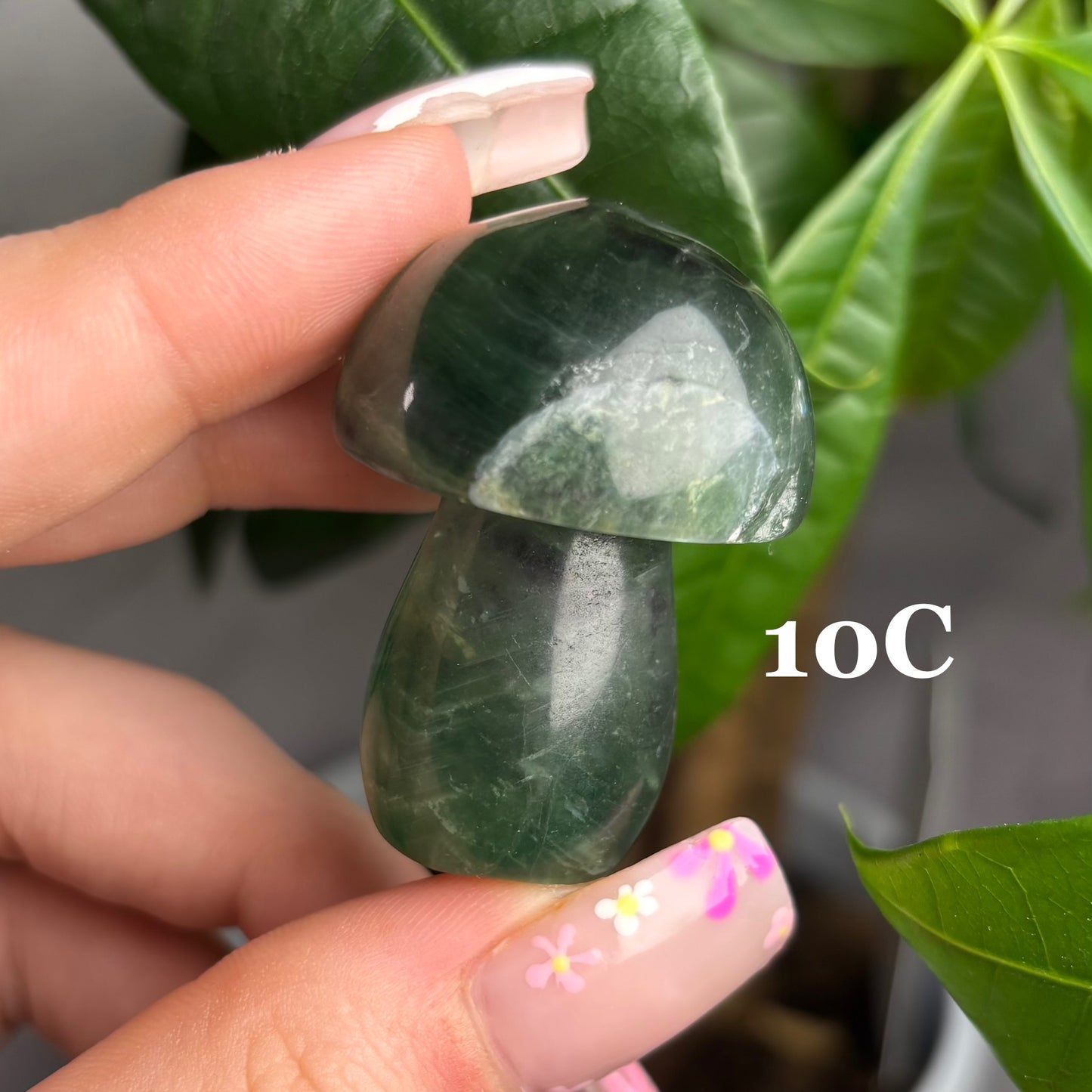 GREEN FLUORITE MUSHROOM