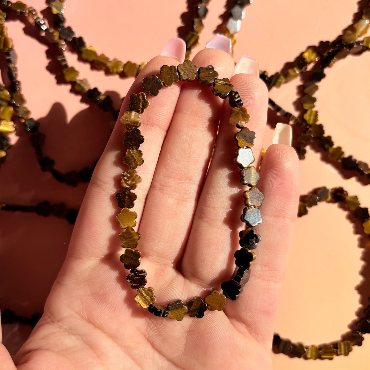 TIGERS EYE BRACELET - FLOWER