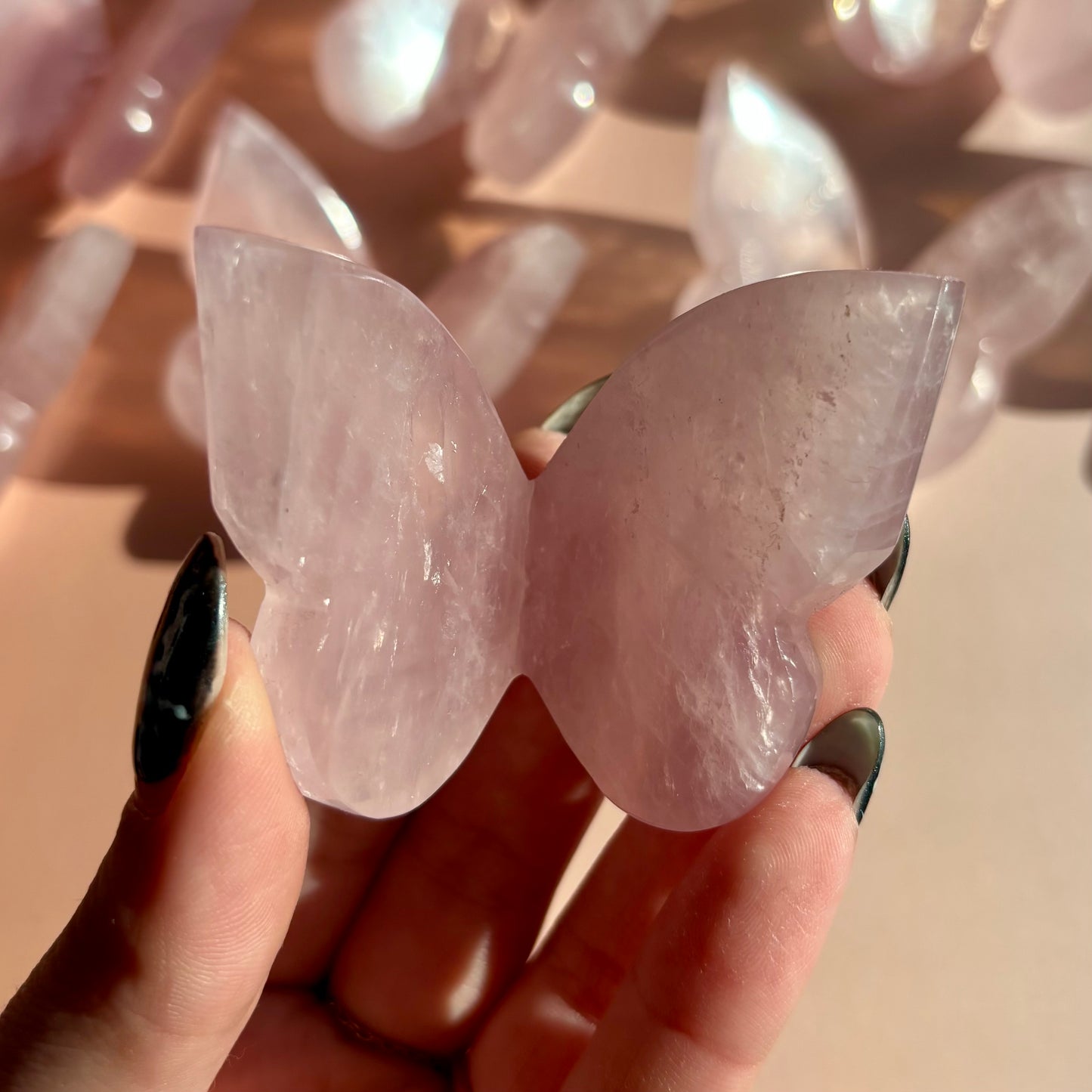 ROSE QUARTZ BUTTERFLY
