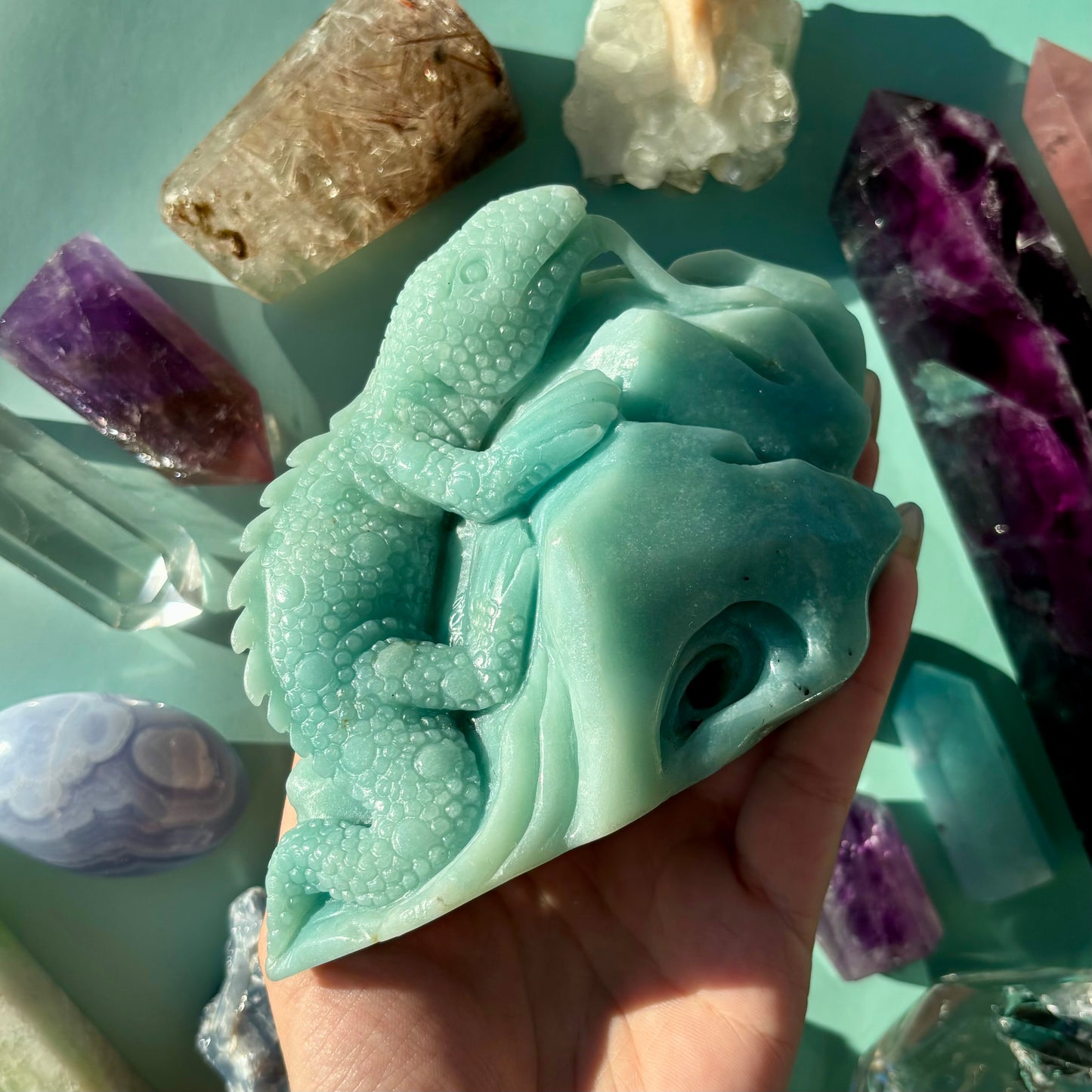 SKY BLUE QUARTZ LIZARD - 188