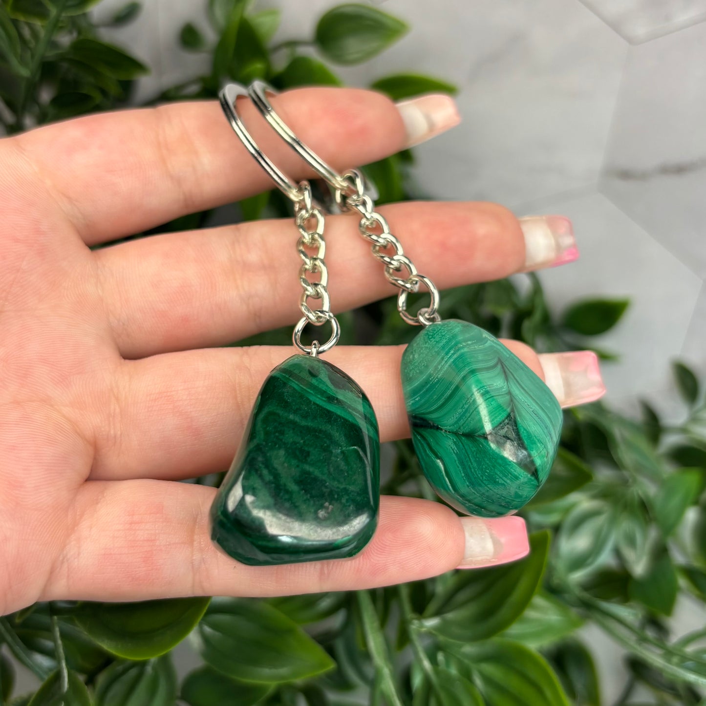 MALACHITE TUMBLE KEYCHAIN