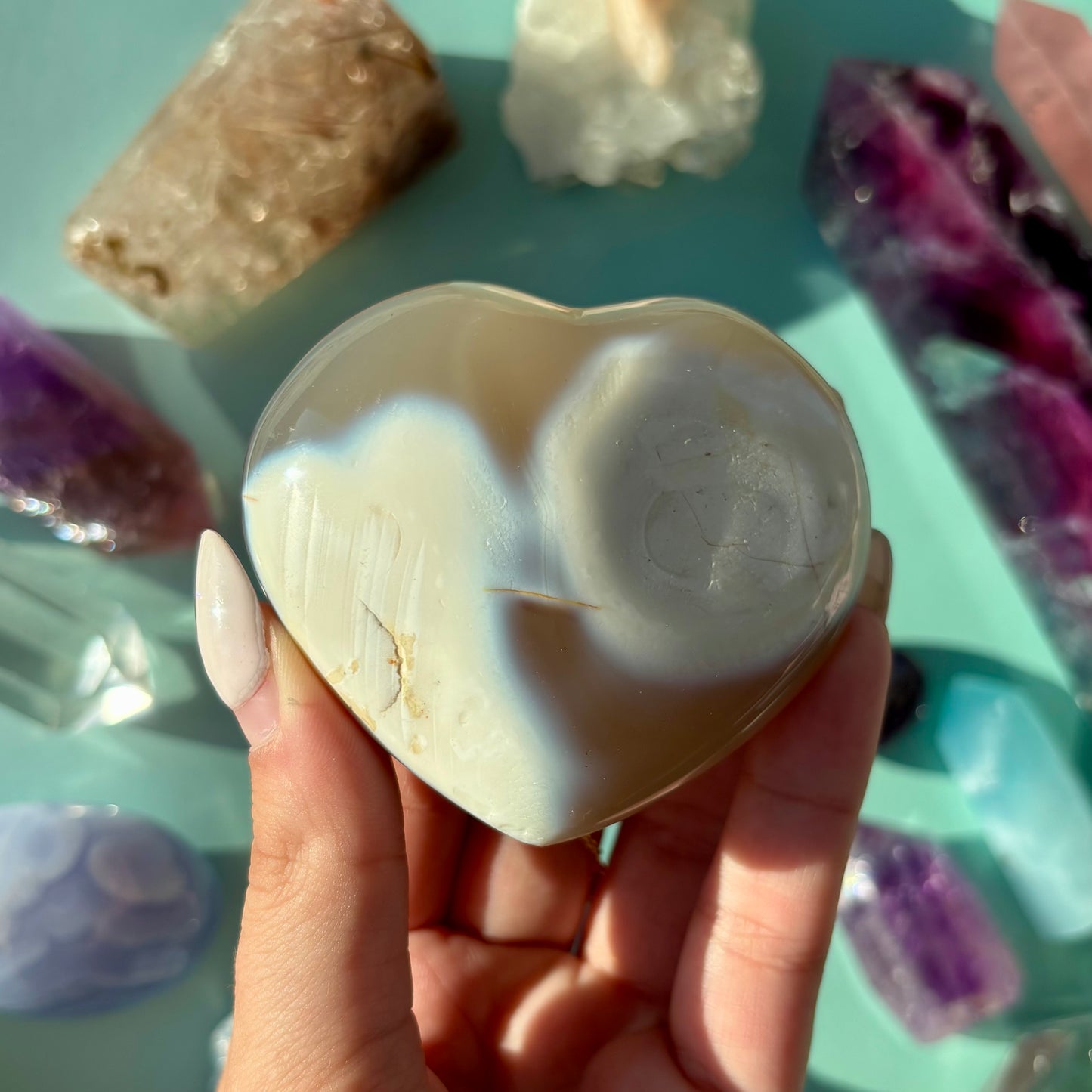 ORCA AGATE HEARTS