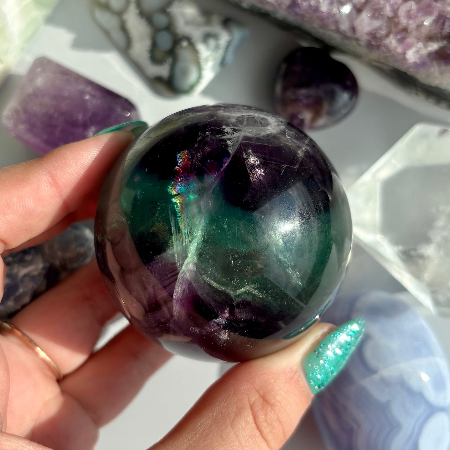 FLUORITE SPHERE