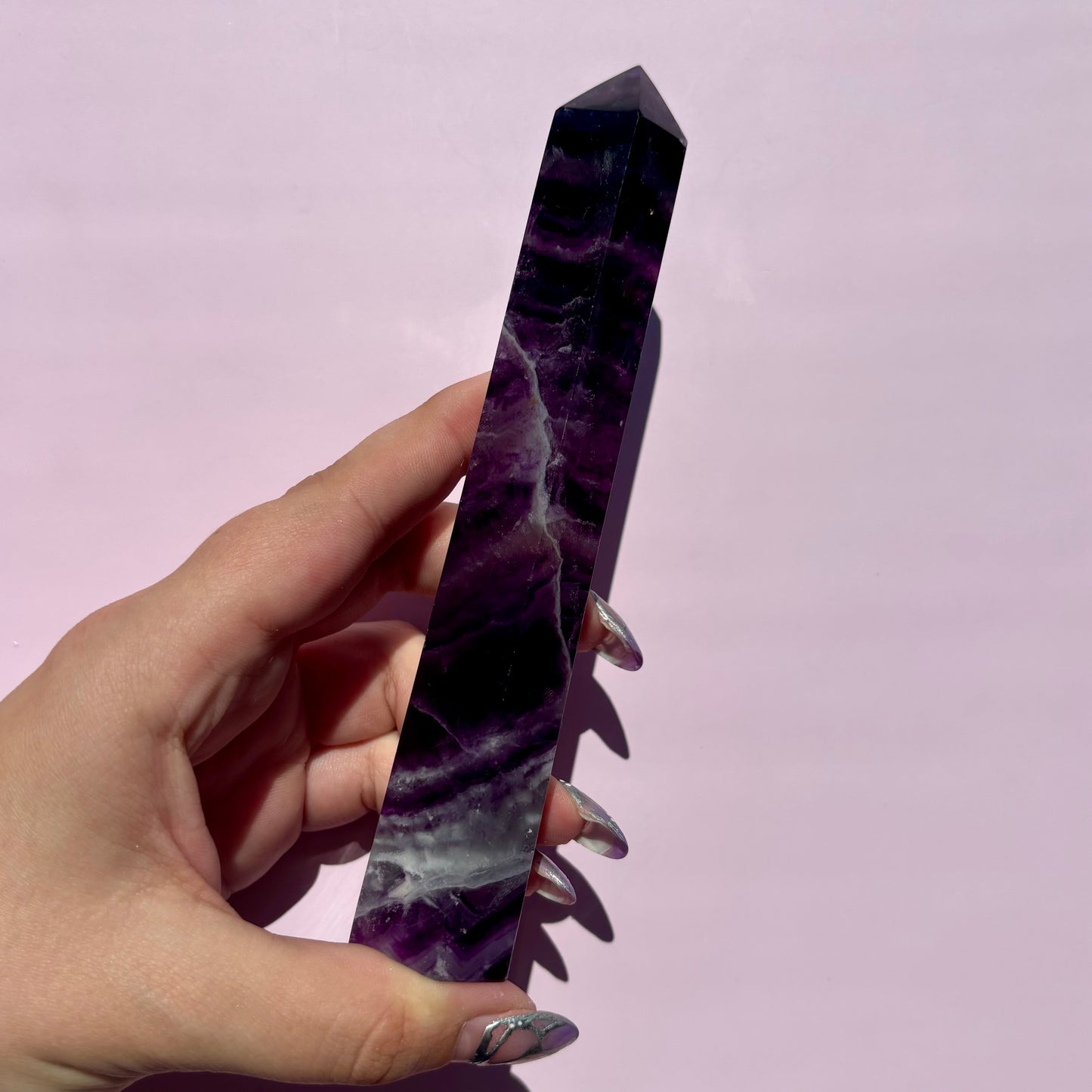 LARGE PURPLE FLUORITE TOWERS