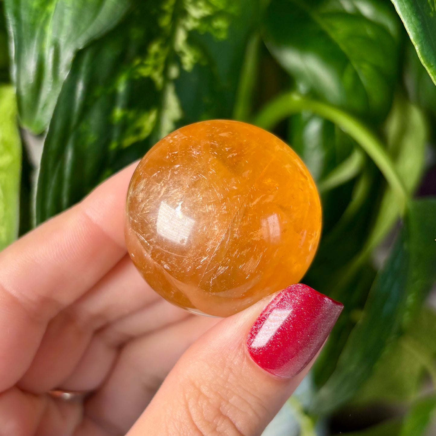 HONEY CALCITE SPHERES
