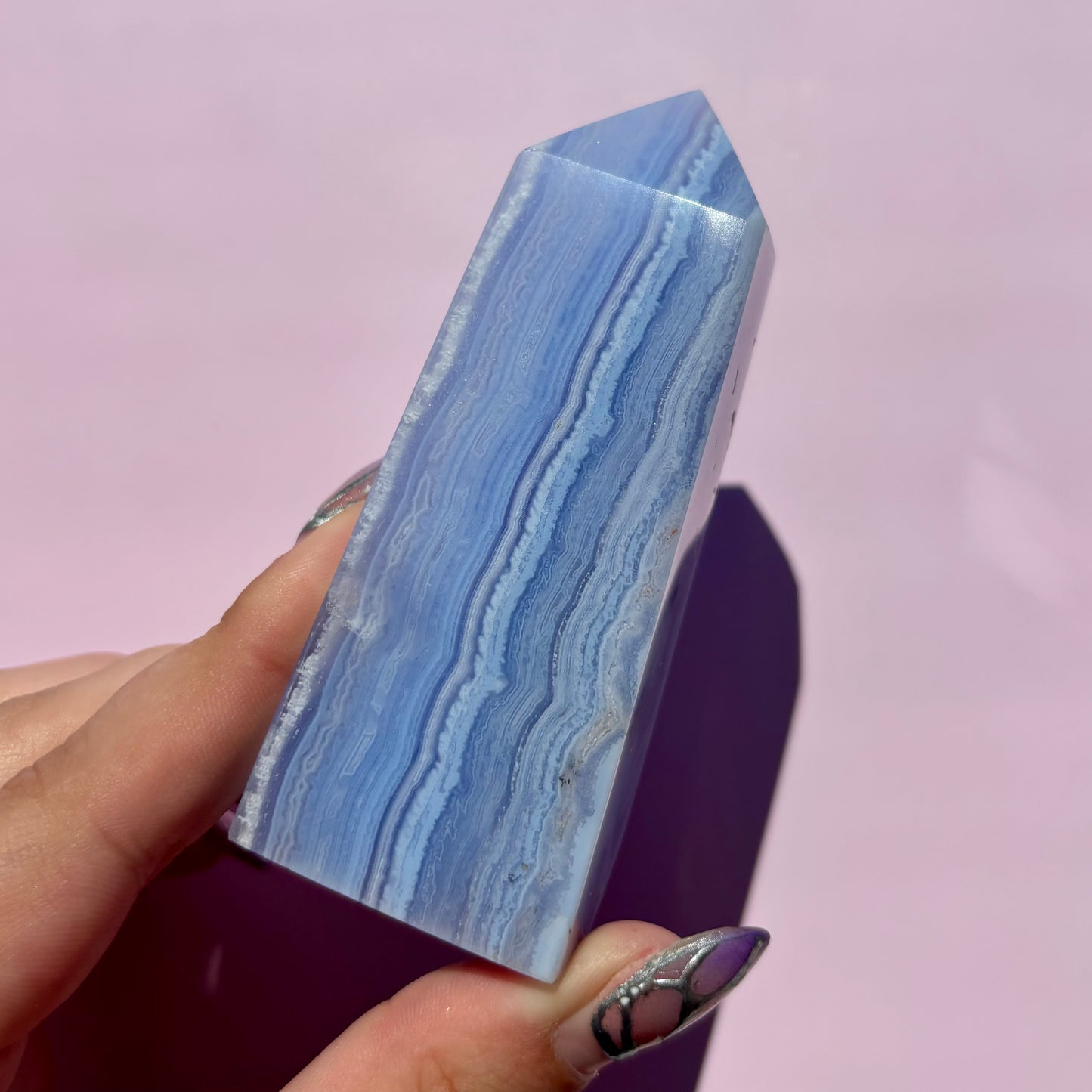 BLUE LACE AGATE TOWERS