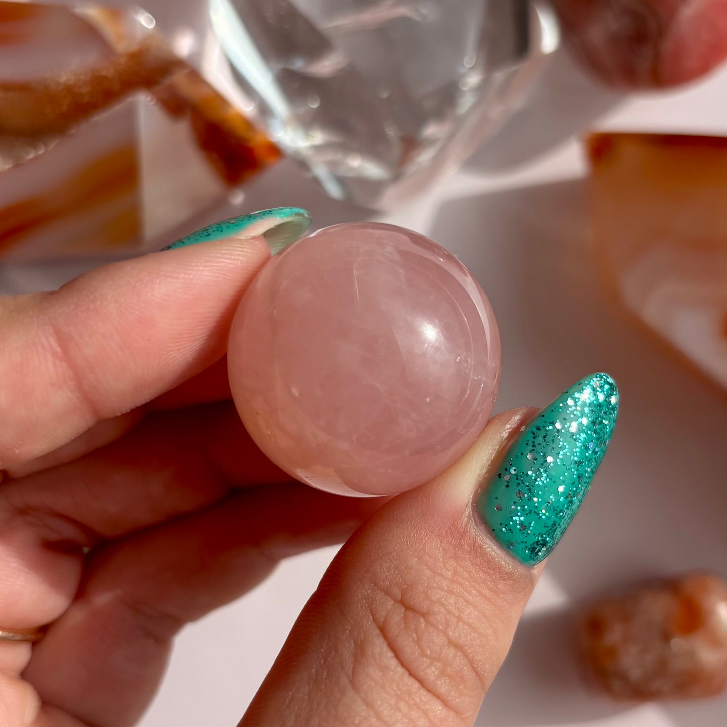 ROSE QUARTZ SPHERE - SMALL