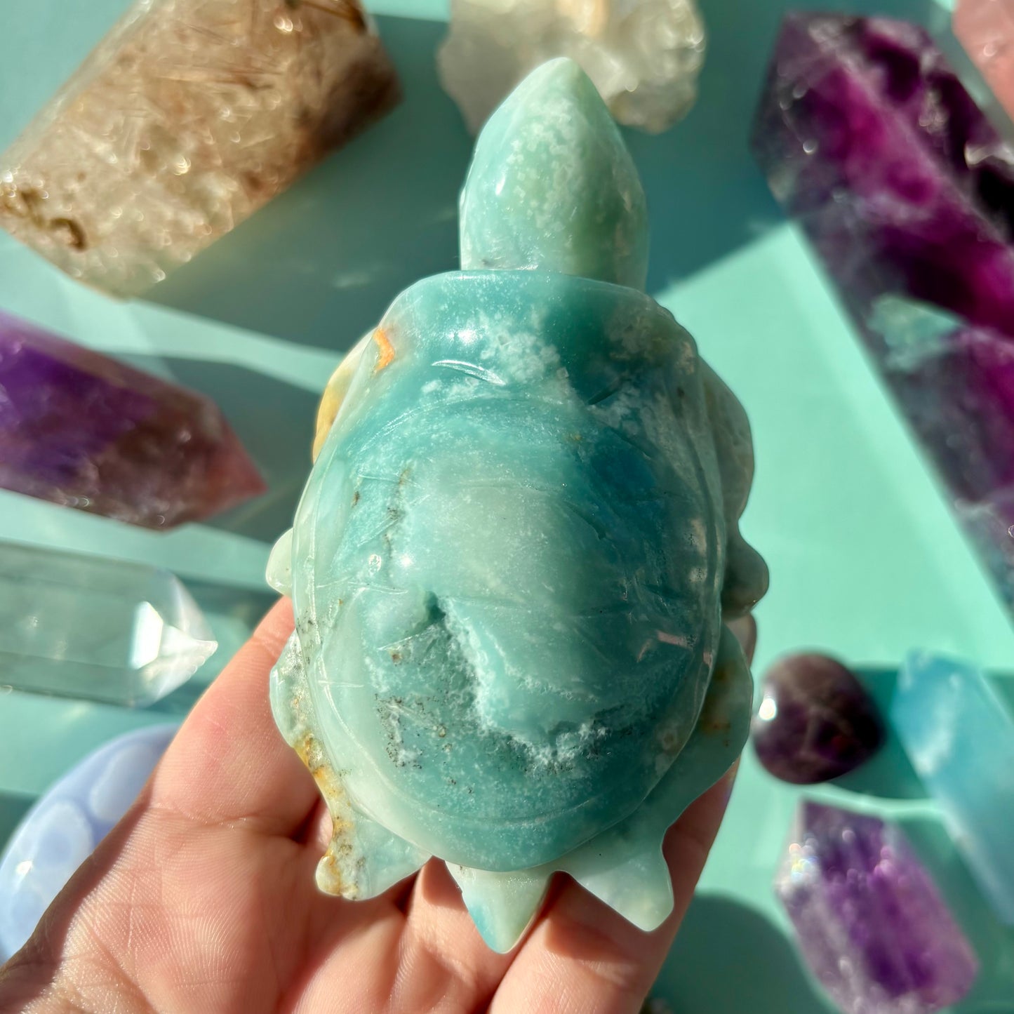 SKY BLUE QUARTZ TURTLES