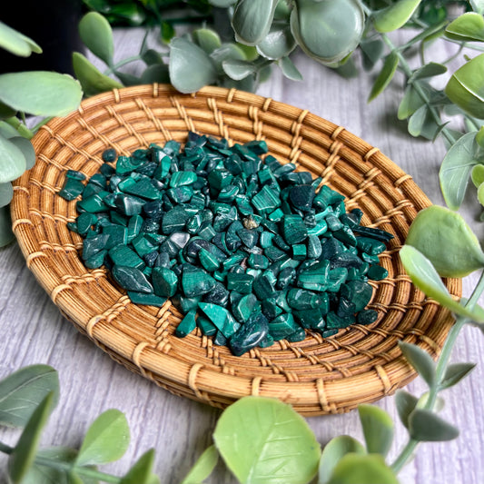 MALACHITE CHIPS - 100 GRAMS