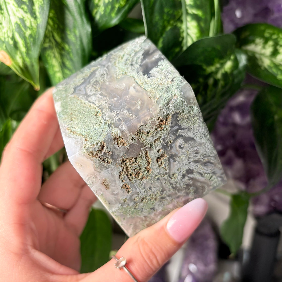 MOSS AGATE CUBES