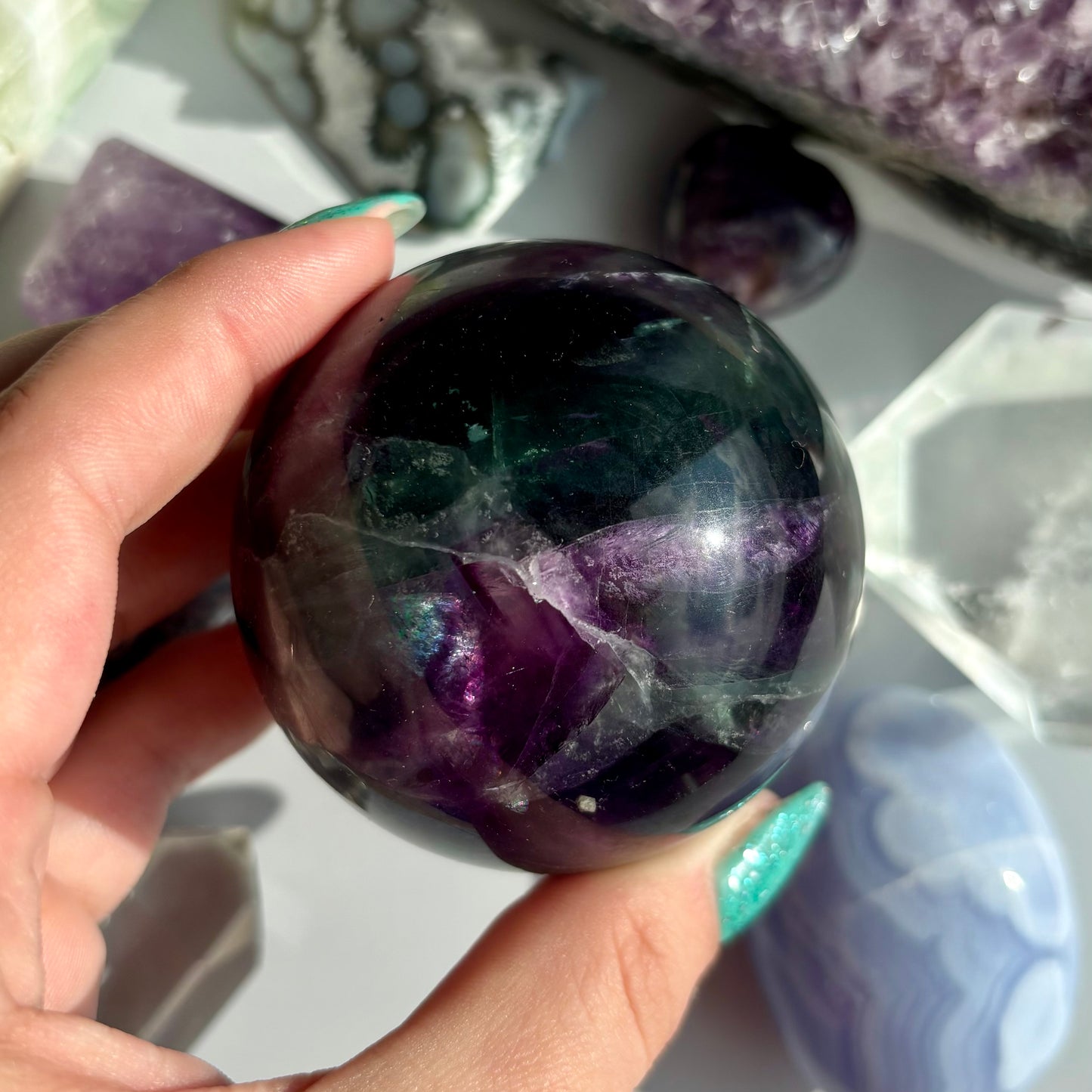 FLUORITE SPHERE