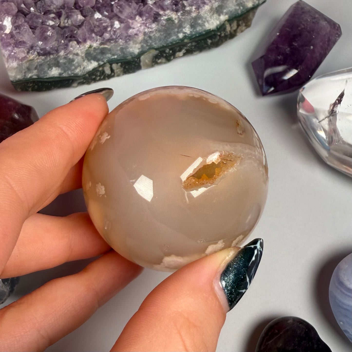 FLOWER AGATE SPHERES