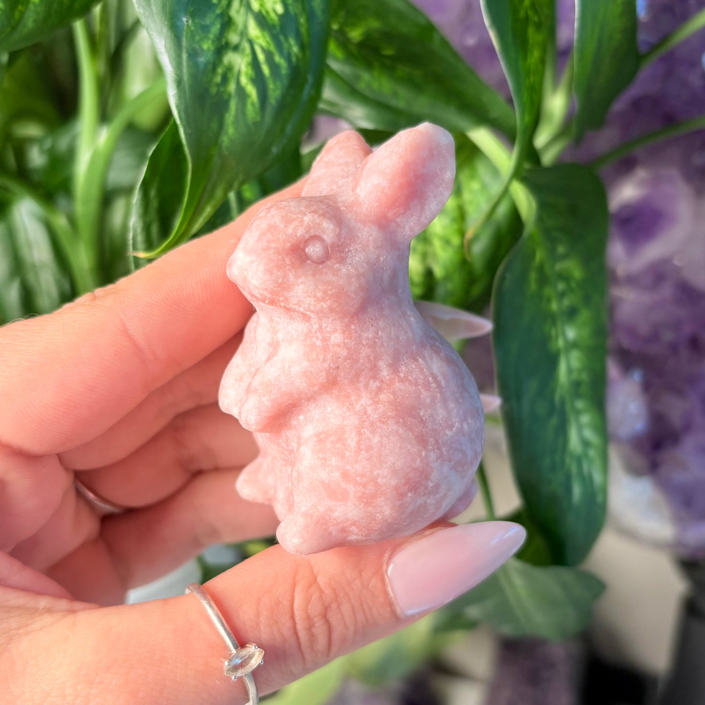 PINK OPAL BUNNY