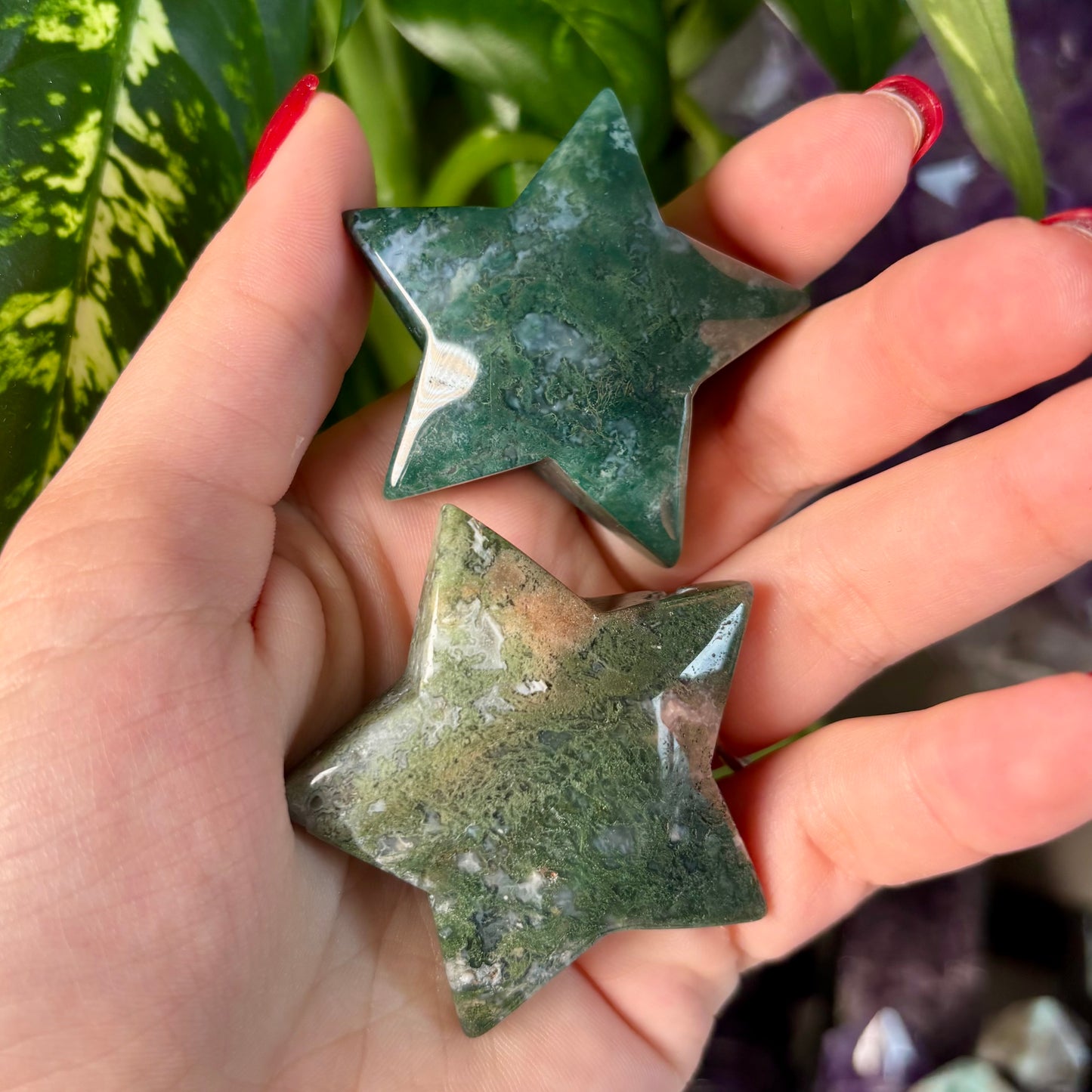 MOSS AGATE STARS