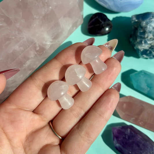 ROSE QUARTZ MUSHROOM - MINI