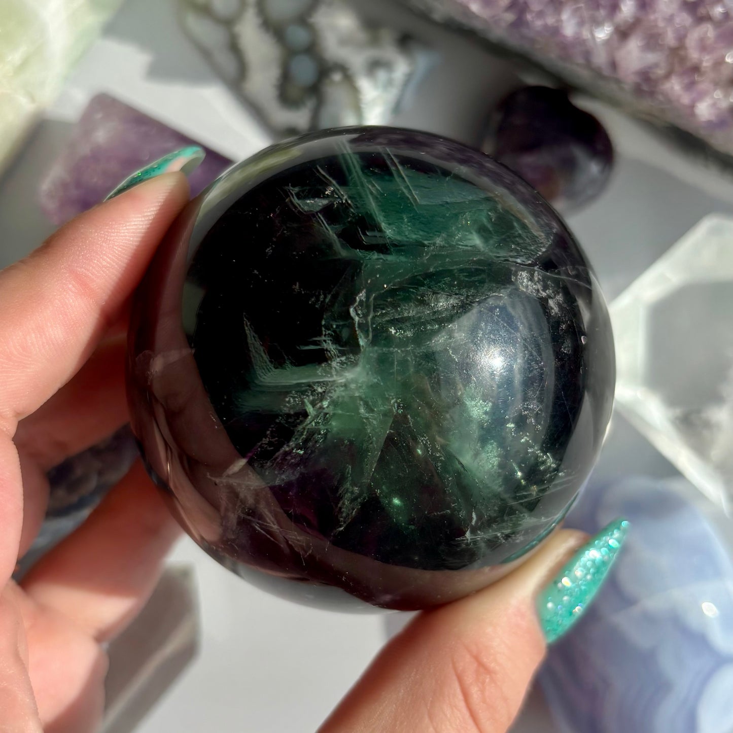 FLUORITE SPHERE