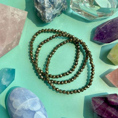 PYRITE BRACELET - FACETED