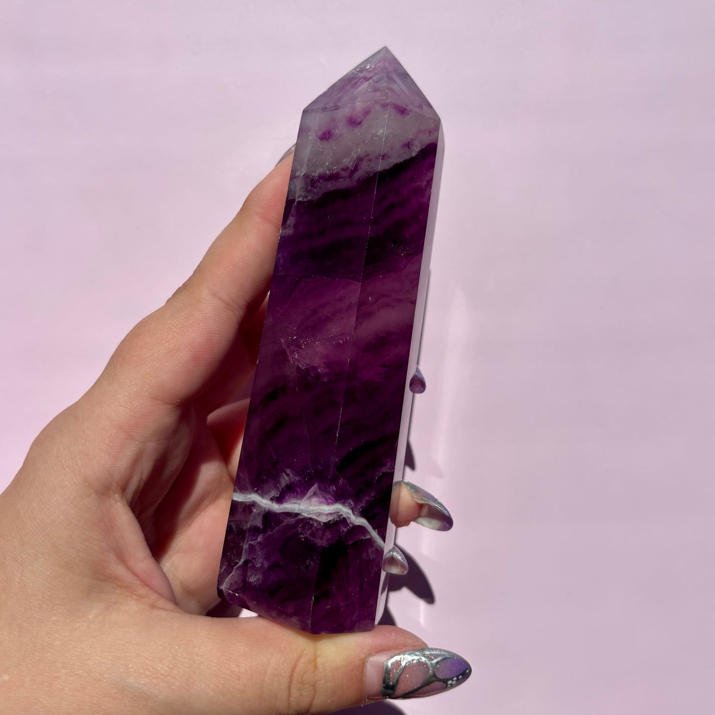 LARGE PURPLE FLUORITE TOWERS