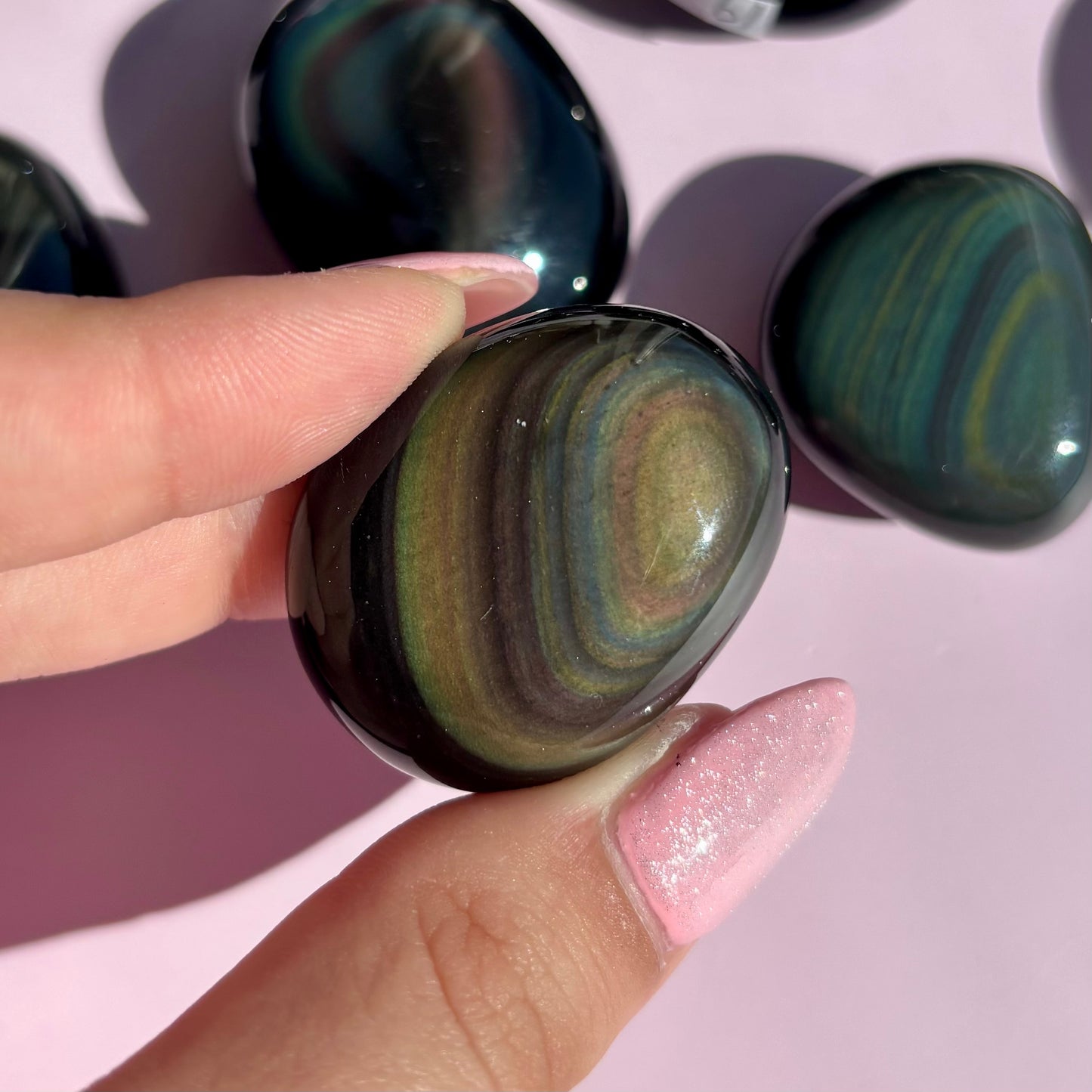 RAINBOW OBSIDIAN MINI PALMSTONES