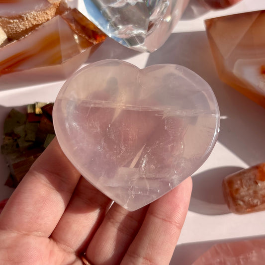 ROSE QUARTZ MINI HEART TRAY