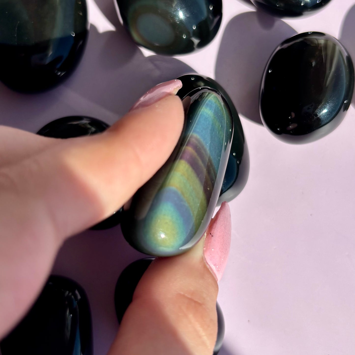 RAINBOW OBSIDIAN MINI PALMSTONES